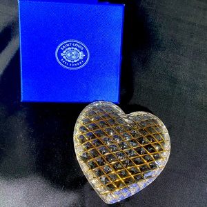 Hermés St. Louis Crystal Paperweight 24K Gold
